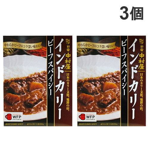 中村屋 インドカリー ビーフスパイシー 200g×3個のサムネイル