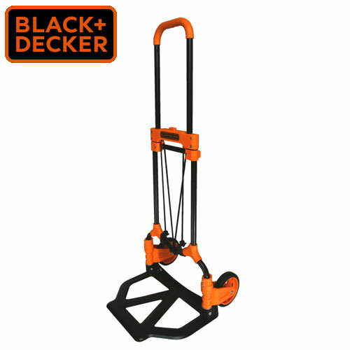 BLACK＋DECKER 折り畳み式ハンドトラック スチール製 耐荷重60kg BXWT-H200 折りたたみ ハンドキャリー『代引不可』『送料無料（一部地域除く）』