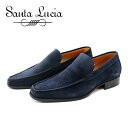 【返品交換OK・送料無料】紳士靴 革靴 メンズレザーシューズ SANTA LUCIA サンタルチア B01 イタリア製 本革 スリッポン ローファー ネイビー ...