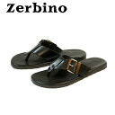 【返品交換OK・送料無料】紳士靴 革靴 メンズレザーシューズ Zerbino ゼルビーノ 5017 イタリア製 本革 サンダル クロスベルト ラバーソール ブラ...