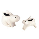 木製 ぽれぽれ親子セット ウサギ 動物 置物 雑貨 木製 アニマル 癒し ナチュラル プレゼント ギフト インテリア ぽれぽれ 木製 木製 置物 動物 アニマル ナチュラル 手作り T-Lab.