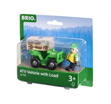 BRIO (ブリオ) ATVカー＆荷物 男の子 2歳 3歳 4歳 5歳 レール 乗り物おもちゃ 木のおもちゃ 木製玩具 幼児 子ども 木製 プレゼント ギフト 誕生日 【店頭受取対応商品】