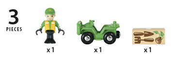 BRIO (ブリオ) ATVカー＆荷物 男の子 2歳 3歳 4歳 5歳 レール 乗り物おもちゃ 木のおもちゃ 木製玩具 幼児 子ども 木製 プレゼント ギフト 誕生日 【店頭受取対応商品】