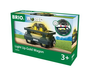 BRIO (ブリオ) ライトアップゴールドワゴン 男の子 2歳 3歳 4歳 5歳 レール 乗り物おもちゃ 木のおもちゃ 木製玩具 幼児 子ども 木製 プレゼント ギフト 誕生日 【店頭受取対応商品】