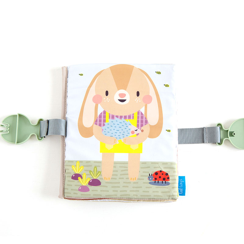知育玩具 うさぎのアクティビティブック | 1歳半 布絵本 おもちゃ 子供 孫 男の子 女の子 誕生日 プレゼント 布のおもちゃ 出産祝い クリスマスプレゼント 子供 孫 taftoys (タフトイ) 826836 2