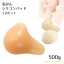 Micopuellaミコプエラ 乳がん パッド 人工乳房 ロング型 シリコンパッド 保護カバー パット 3点 乳癌パッド バスト補正 フック付き胸パット 500g