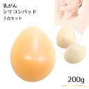 看護師監修 ミコプエラ 乳癌パッド 人工乳房 水滴型 シリコンバスト 保護カバー ブラパット 3点 乳がん 全摘 パット 乳がんパッド フックなし200g