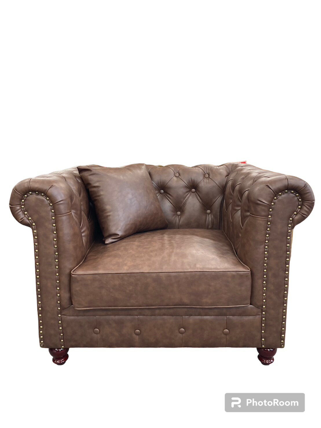 現品限り ソファ 一人掛けソファ クッション付き [2]