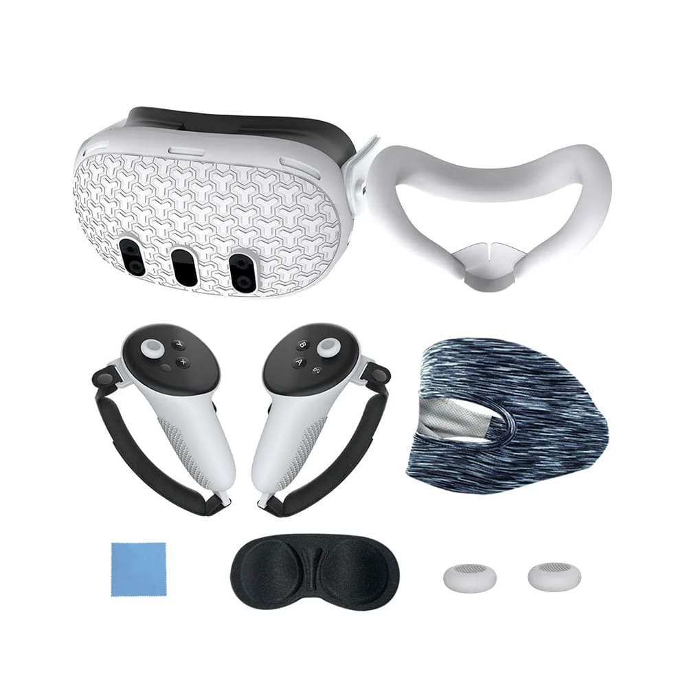 META Quest3 アクセサリーセット 8種セット フェイスカバー コントローラーカバー 保護ケース 保護カバー メタクエスト3 ノーズカバー シリコン V...