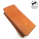 送料無料 日本製 ハンドメイド 本革 1年保証 修理対応 ALZUNI アルズニ ブランド 二つ折り長財布Wファスナー サドルレザー 手作り 本革財布 メンズ財...