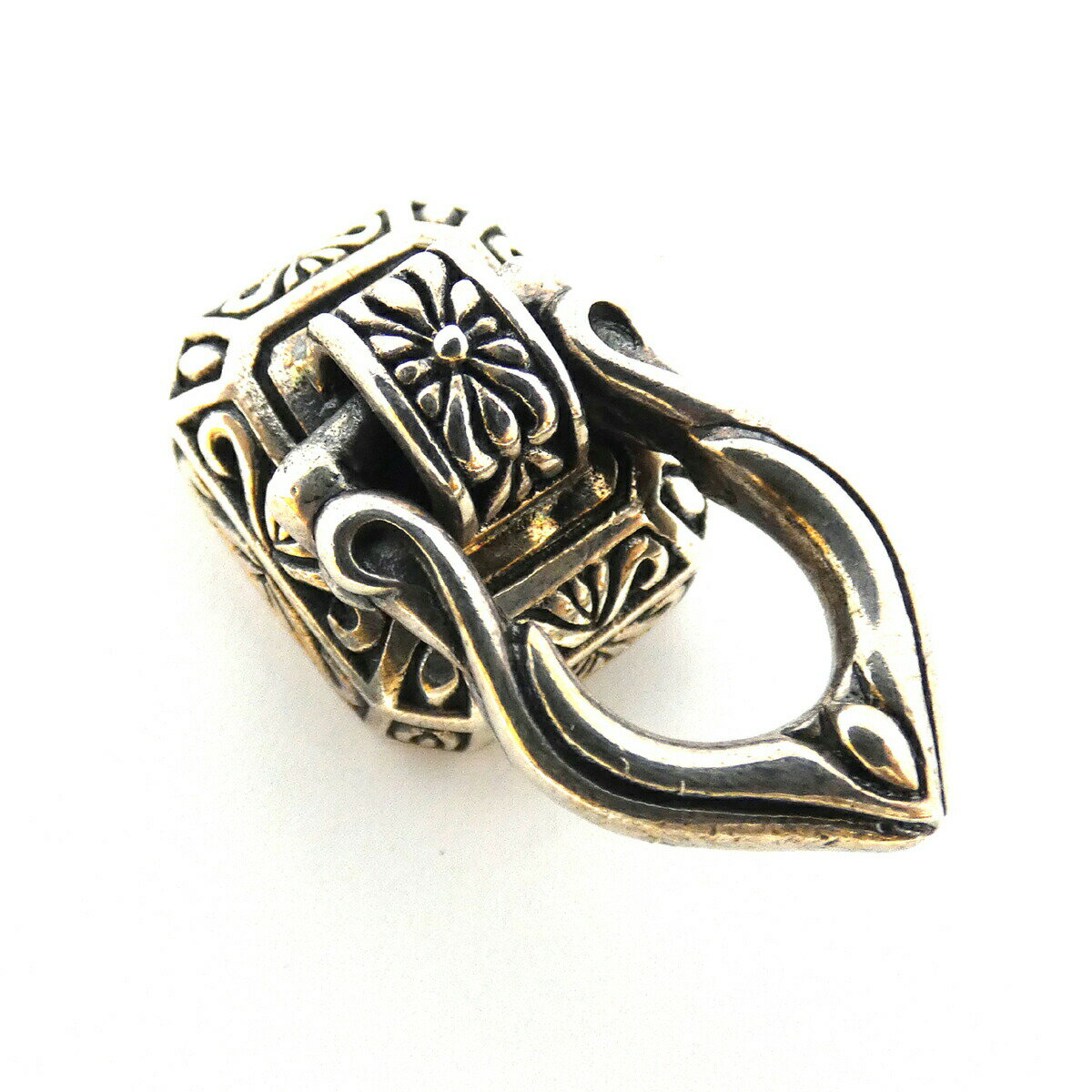 送料無料 ALZUNI アルズニ ブランド シルバー コンチョ ドロップハンドル ワッカコンチョ スクエア 唐草 四角 950 メンズ レディース 飾りボタン ...