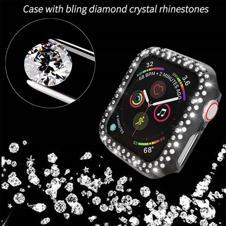 アップルウォッチ ラインストーン カバー 保護ケース ダイヤ風 Apple Watch用 ケース カバー iWatch SE iWatch SE/6/5/4/3/2/1 ケース カバー アップルウォッチ ケース 保護ケース 38mm 40mm 42mm 44mm アップルウォッチカバー 送料無料