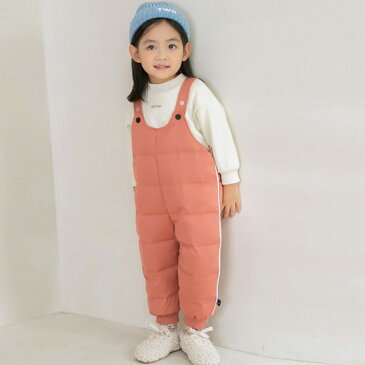 ベビー服 【ダウン90%】サロペット 冬服 サロペット 男の子 ジャンプスーツ 保温 雪遊び 防寒着 キッズ 秋服 子供服 ダウンパンツ 防寒対策 軽量 無地 ロンパース 子ども服 73 女の子 中綿 ロングパンツ ズボン キッズ 80 90 カバーオール