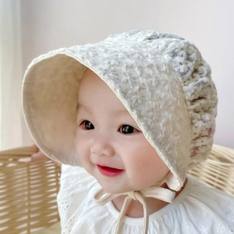 ベビー帽子 春夏 夏用 キャップ かわいい 女の子 男の子 ボンネット 日よけ　日除け 紫外線対策 室外 UVカット つば広 赤ちゃん ハット 綿 ベビー 通気性 レース　可愛い 出産準備 出産祝い ギフト プレゼント 送料無料 2