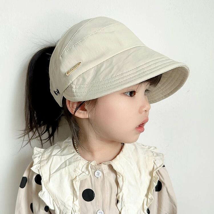 エーエムエーの熱中症対策 キッズ 帽子 サンバイザー 紫外線対策 UVカットソー 男の子 女の子 つば広帽子 カジュアル 蒸れない 通気性 可愛い 子供 キャップ 日よけ オシャレ 大きいサイズ 大人 無地 シンプル お出かけ 室外 アウトドア プレゼント ギフト 送料無料｜アングル2