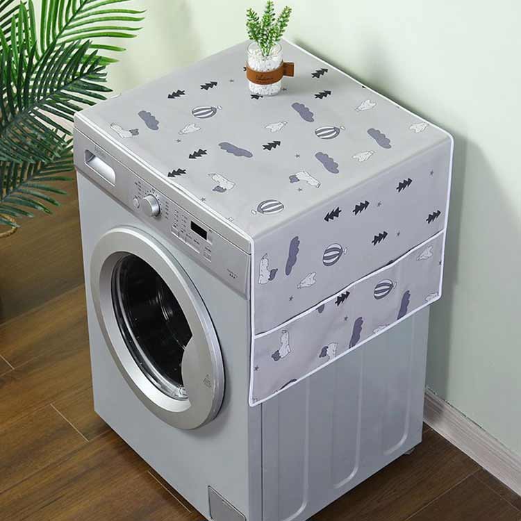 冷蔵庫カバー 洗濯機カバー マルチカバー 電子レンジカバー 収納ポケット付き 小物収納 マット 長方形 防塵 ほこり除け 汚れ防止 ダストカバー 小物入れ 総柄 可愛い 防水 洗える 台所対応 耐久性 インテリア雑貨 日用品 屋内用 多機能 防水 使いやすい 送料無料