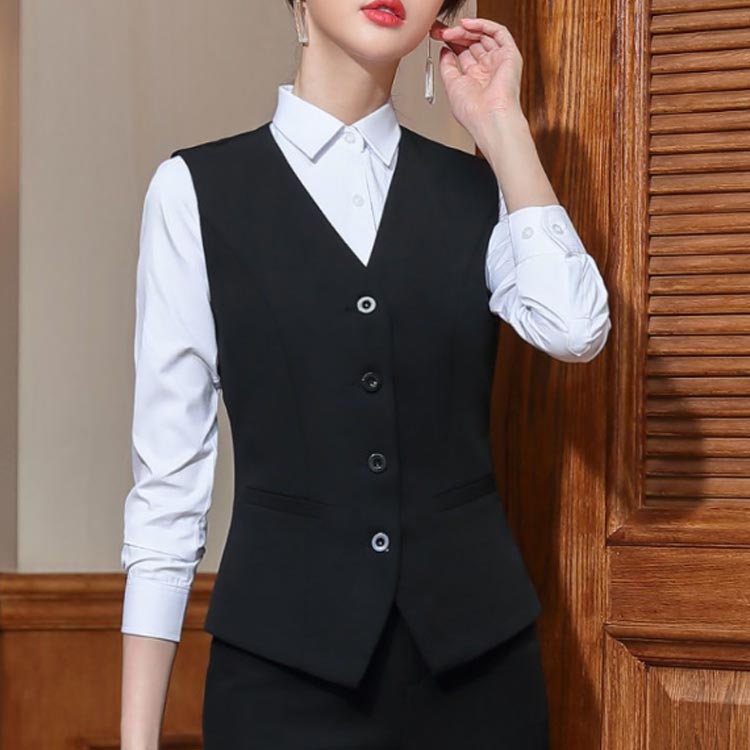 フォーマルベスト レディース 黒 ブラック ビジネス 細身 通勤 事務服 飲食店 制服 フォーマル ユニフォーム 前開き トップス 企業 大きいサイズ オフィス 入学式 七五三 OL 大人 女性 ノースリーブ オールシーズン カフェ ソムリエ ホテル ベスト 送料無料