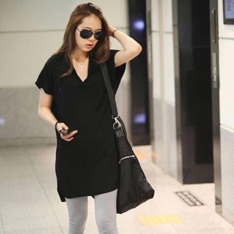 ロングTシャツ レディース 半袖 ティシャツ チュニック 薄手 夏服 ロング丈 おしゃ...