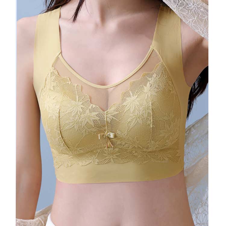 ブラジャー 小さく見せるブラジャー レディース 胸を小さく見せるブラ ノンワイヤー ブラ フルカップ レース 脇高ブラ 胸元スッキリ 胸が小さく見えるブラ おしゃれ かわいい 脇高ブラ 補正下着 着瘦せブラ ナイトブラ 垂れない 下着 大きな胸を小さく見せるブラ ama0505-10002584 エーエムエー サンプル画像3