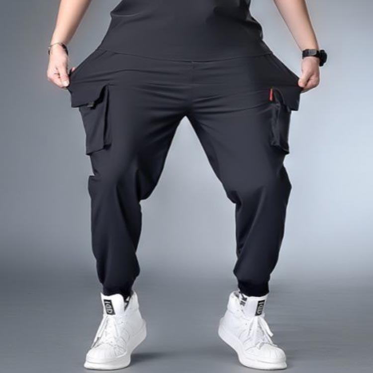 メンズ ロングパンツ 冷感パンツ 春夏 接触冷感 涼しいパンツ アイスシルク ひんやり 夏 ズボン テレワーク 薄手 ゆったり イージーパンツ 軽量 春夏 ジョガーパンツ ゴルフ ゴルフパンツ 作業着 作業服 カジュアルパンツ 無地 おしゃれ カーゴパンツ