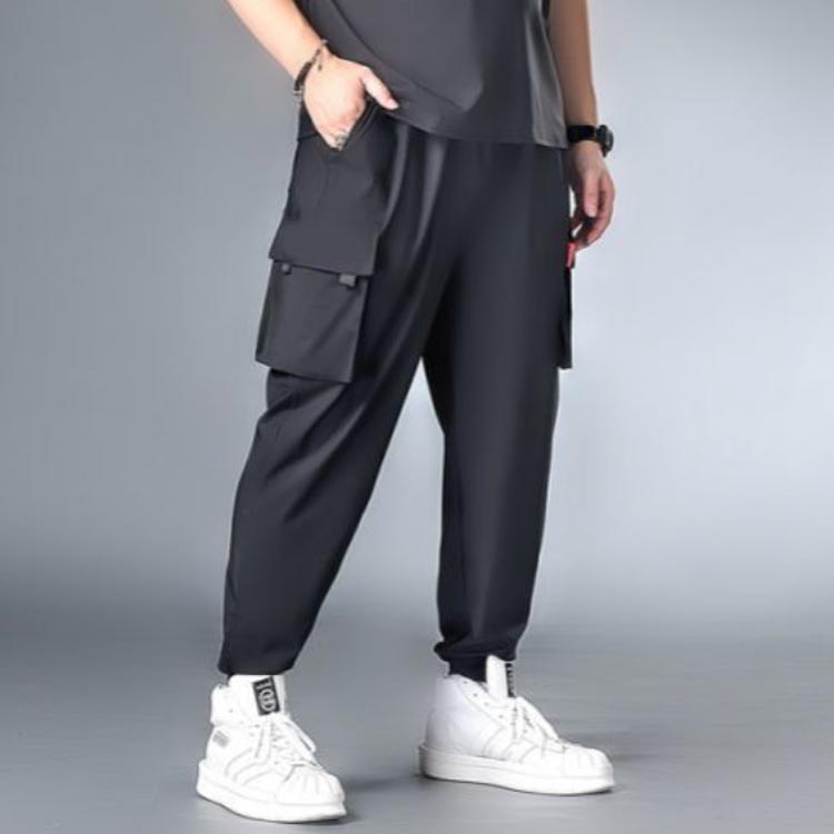 メンズ ロングパンツ 冷感パンツ 春夏 接触冷感 涼しいパンツ アイスシルク ひんやり 夏 ズボン テレワーク 薄手 ゆったり イージーパンツ 軽量 春夏 ジョガーパンツ ゴルフ ゴルフパンツ 作業着 作業服 カジュアルパンツ 無地 おしゃれ カーゴパンツ