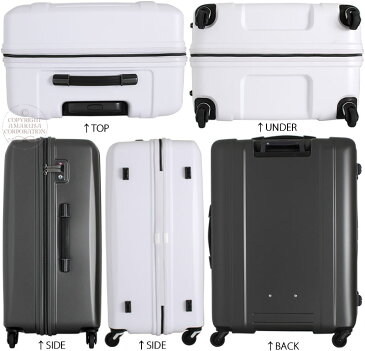 スーツケース 超軽量 60cm Mサイズ 中型キャリーケース ジッパーケース メンズ レディースシフレ 1年保証付 ZEROGRA ゼログラ ZER2008
