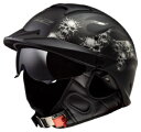 ＼全品最大20 off★4/20(土) 5の日合わせ／LS2 エルエスツー Rebellion Bones Helmet ハーフヘルメット ストリート オンロード ライダー バイク ツーリングにも かっこいい おすすめ (AMACLUB)