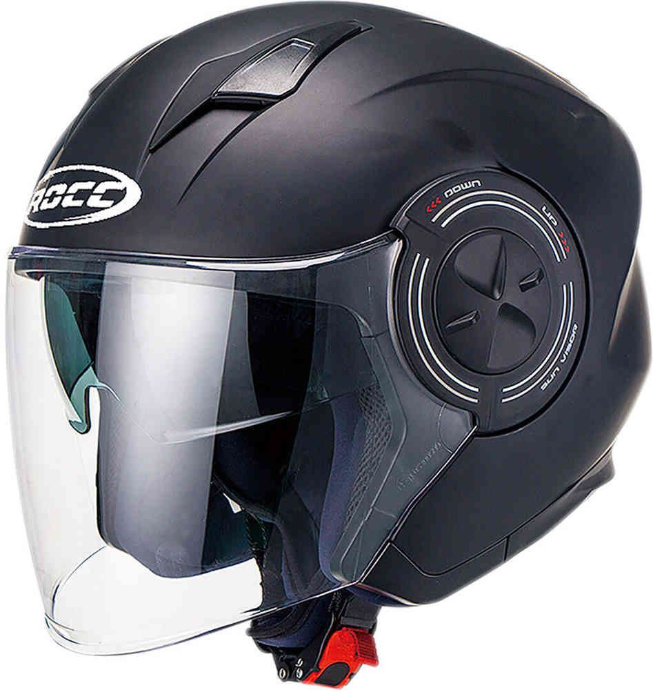 Rocc ロック 240 ジェットヘルメット オープンフェイスヘルメット サンバイザー ライダー バイク ツーリングにも かっこいい おすすめ (AMACLUB)