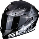 【1点限り価格 XS 翌々営業日お届け】【欧州限定モデル】Scorpion スコーピオン EXO 1400 Air Classy Helmet フルフェイスヘルメット バイク エアー トルク 【ブラック/シルバー】【AMACLUB】