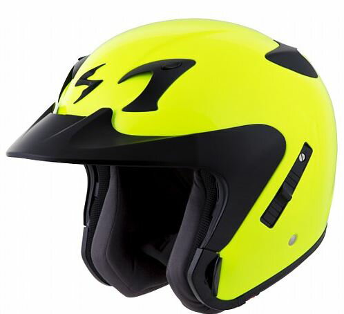 ＼5/10(日)限定★30%クーポン発行中／SALE Scorpion スコーピオン EXO-CT220 Hi Viz Helmet 2014年 ジェットヘルメット オシャレ バイク 大きいサイズあり ダブルシールド【AMACLUB】かっこいい街乗り