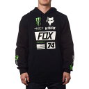 ＼全品2500円OFF★20時～4H限定／Fox フォックス MONSTER ENERGY UNION PULLOVER HOODY カジュアル パーカー ジャケット ツーリング バギーにも バイク 防寒 黒【AMACLUB】【Vol.3】