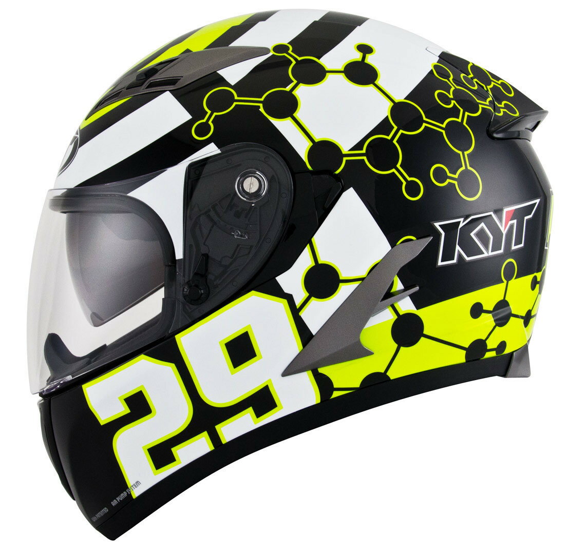 SALE KYT Falcon Iannone Replica Helmet フルフェイス ヘルメット ダブルバイザー オンロード レーシング バイク イタリアブランド【黒黄】【AMACLUB】街乗り