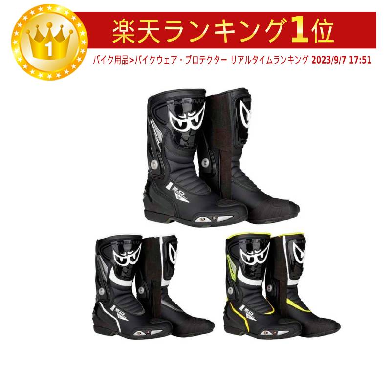 ＼全品最大20%off★5/30(木) 5の日合わせ／Berik ベリック Shaft 2.0 Boots ライディングブーツ オンロード バイク 防水 防寒 レザー シャフト 大きいサイズあり イタリアブランド黒