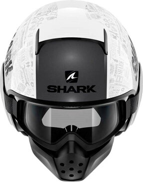 ヘルメット レディース【女性用】Shark シャーク Drak Tribute RM Pink Helmet 女性用 女子 ジェットヘルメット　オシャレ マスク ゴーグル オンロード バイク ダーク トリビュート フランスブランド【白/グレー/ピンク】 かわいい カワイイ