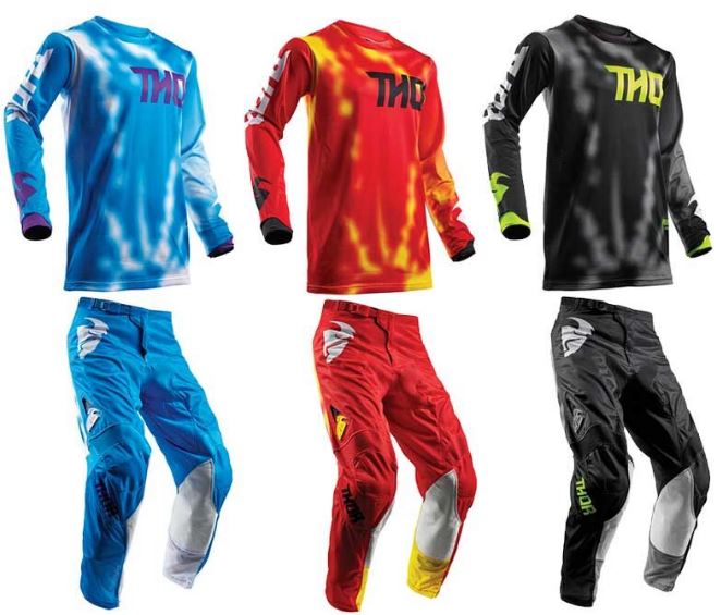 ＼実質25%引★9/5(月)限定5の日あわせ／【3XLまで】THOR ソアー PULSE AIR RADIATE JERSEY オフロード ウェア モトクロス 上下セット パルス エアー ラジエイト 大きいサイズあり 黒【AMACLUB】