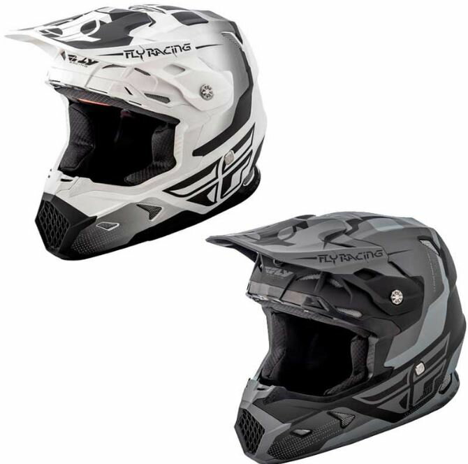 ＼全品P5倍★11/18(火)限定／【子供用】FLY フライ TOXIN HELMET (YOUTH) (モノクローム) 子供用 モトクロス ヘルメット オフロード トキシン 【マットホワイト/グレイ】【AMACLUB】街乗り