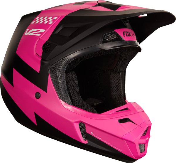 ヘルメット レディースFOX フォックス V2 MASTAR HELMET Black/Pink 女性用 レディース モトクロス オフロード ヘルメット マスター 【黒/ピンク】-ss121 かわいい