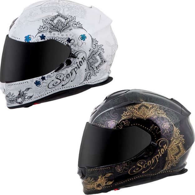 ＼全品1500円OFF★5/26(日)限定／ヘルメット レディース【ダブルバイザー】SCORPION スコーピオン EXO-T510 AZALEA HELMET フルフェイスヘルメット サンバイザー内蔵 バイク アゼリア 男性にも かわいい