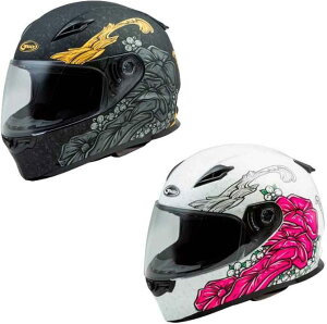 ＼全品3000円+5%OFF★4/10(水)限定／ヘルメット レディースGMAX ジーマックス FF-49 FULL FACE YARROW STREET HELMET レディース フルフェイスヘルメット バイク ヤロウ 【白/ピンク】 かわいい カワイイ