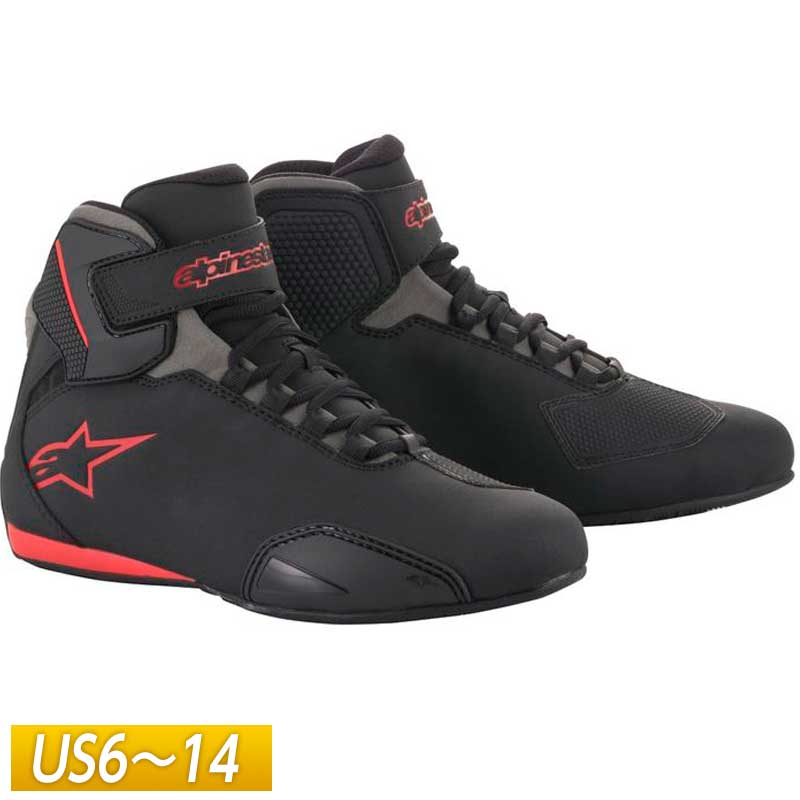 ＼全品2500円OFF★20時～4H限定／Alpinestars アルパインスターズ SEKTOR SHOES BLACK/GREY/RED ライディングシューズ ショートブーツ バイク セクター(ブラック/グレイ/レッド)(AMACLUB)