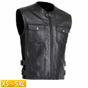 【XS～5XL】Street & Steel ストリート&スチール Concord Leather Vest レザーベスト ライディングジャケット バイクウェア ライダー バイク ハーレー ツーリングにも かっこいい アメリカン コンコード 大きいサイズ あり アウトレット【AMACLUB】