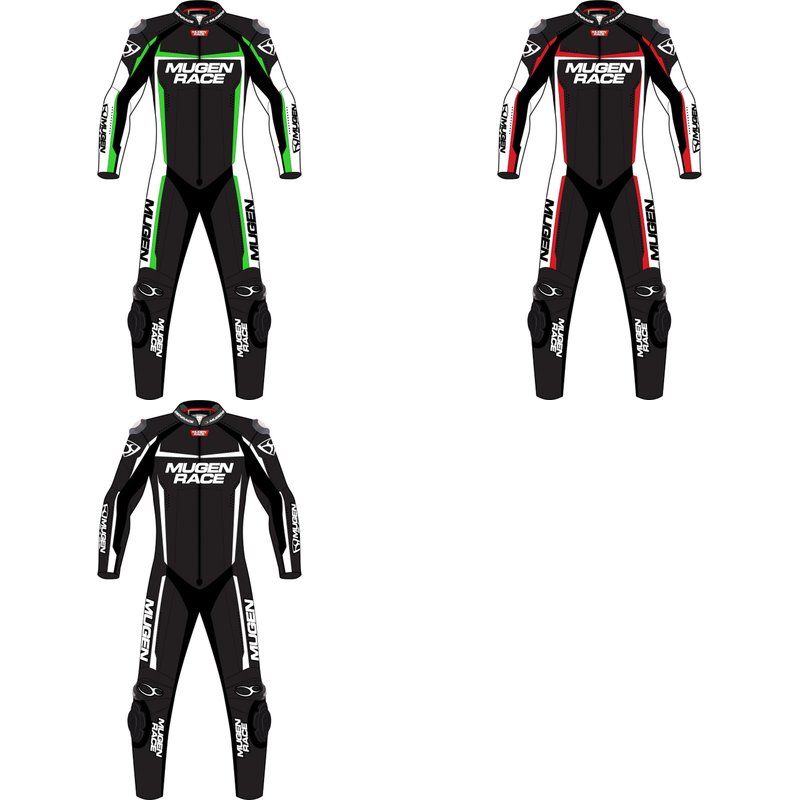 レーシングブーツを中心に展開するブランド「MUGENRACE」（ムゲンレース）のレーシングスーツ OHVALE 穴あき子供ワンピースオートバイレザースーツ 黒/白/ネオンイエローを「当店しか扱っていないモデル」も含め販売中! ※他店で同じモデルの取り扱いがあるかもしれないですが　AMACLUBのみ扱いカラーや当店のみ扱いサイズがありますので是非ご比較ください （人気につき数量限定のため、売切れ次第終了とさせていただきます) ※商品ページ下部「よくある質問」以下を必ずお読みください 特徴●厚さ1.2〜1.3mmの牛革製。前後のパンチングで通気に優れます ●ゴム引きインサートが体に沿い、動きを妨げません ●TPUアウタープロテクターと、肩・背中・膝の柔軟なレザーインサート入りです ●胸・背中・袖・脚に4ウェイストレッチを配置しています ●EN17092-3:2020 クラスAA適合。肩・肘・膝プロテクター付属です ●説明はメーカーからのものです 2026.8現在