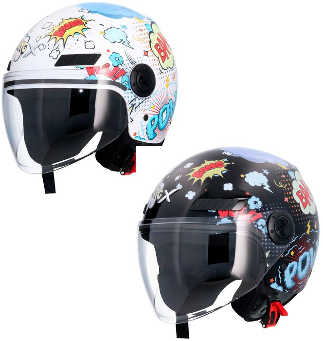 イタリアでデザインし、インドのヘルメットメーカー Vega Auto Accessories が製造する2015年誕生のブランド【AXOR（アクサー）】のジェットヘルメット Kioto Boomを「当店しか扱っていないモデル」も含め販売中! ※他店で同じモデルの取り扱いがあるかもしれないですが　AMACLUBのみ扱いカラーや当店のみ扱いサイズがありますので是非ご比較ください （人気につき数量限定のため、売切れ次第終了とさせていただきます) ※商品ページ下部「よくある質問」以下を必ずお読みください 特徴●お子さま向けのオープンフェイス（ジェット）ヘルメットです ●Kioto Boomの子供用サイズ版です ●街乗りでの送り迎えなどに向きます ●説明はメーカーからのものです 2026.8現在