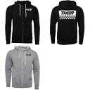 \全品P5倍★8/18(月)限定/Thor ソアー Checkers Fleece Zip-Up ライディングジャケット ジップアップ フーディ バイクウェア ライダー バイク ツーリング カジュアルにも かっこいい おすすめ (AMACLUB)