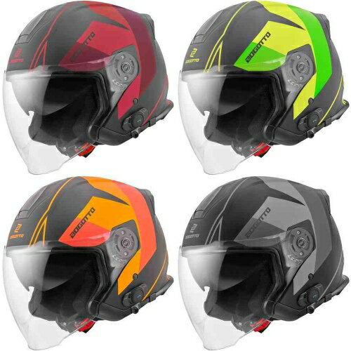 Bogotto ボガット V586 Detri BT Bluetooth ジェットヘルメット オープンフェイスヘルメット サンバイザー ライダー バイク レーシング ツーリング にも かっこいい おすすめ (AMACLUB