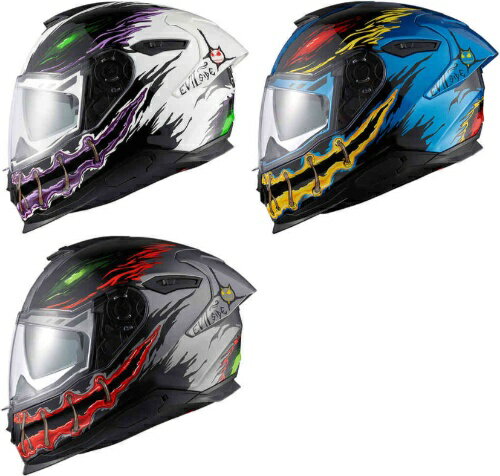【ダブルバイザー】Nexx ネックス Y.100R Night Rider Helmet フルフェイスヘルメット サンバイザー ライダー バイク レーシング ツーリングにも かっこいい おすすめ (AMACLUB)
