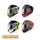 ＼全品2500円OFF★20時～4H限定／【ダブルバイザー】Airoh アイロー Spark Rise フルフェイスヘルメット ライダー バイク レーシング ツーリングにも かっこいい おすすめ (AMACLUB)