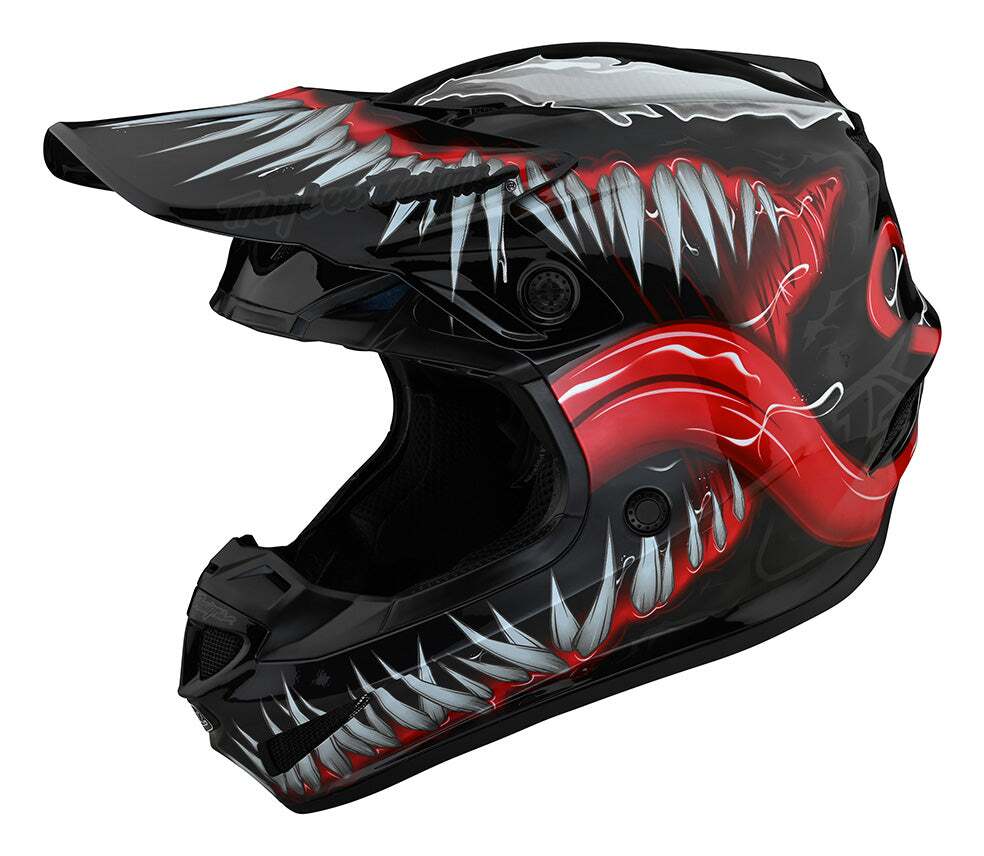 ＼全品最大20%off★5/20(月)5の日合わせ／【子供用】TROY LEE DESIGNS　トロイリーデザイン Youth SE4 Polyacrylite Venom Helmet 子供用 ユース オフロードヘルメット モトクロスヘルメット ライダー バイク かっこいい おすすめ (AMACLUB)