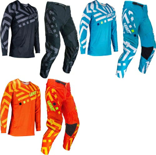 【5XLまで】Leatt リアット 3.5 Ride Pattern 2024 Motocross Jersey and Pants Set ジャージ パンツ 上下セット オフロードウェア モトクロスウェア かっこいい おすすめ (AMACLUB)