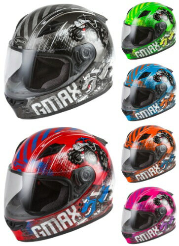 ＼全品P5倍★11/18(火)限定／【子供用】GMax ジーマックス Youth GM49Y Beasts Helmet 子供用 ユース フルフェイスヘルメット ライダー バイク レーシング ツーリングにも かっこいい おすすめ (AMACLUB)